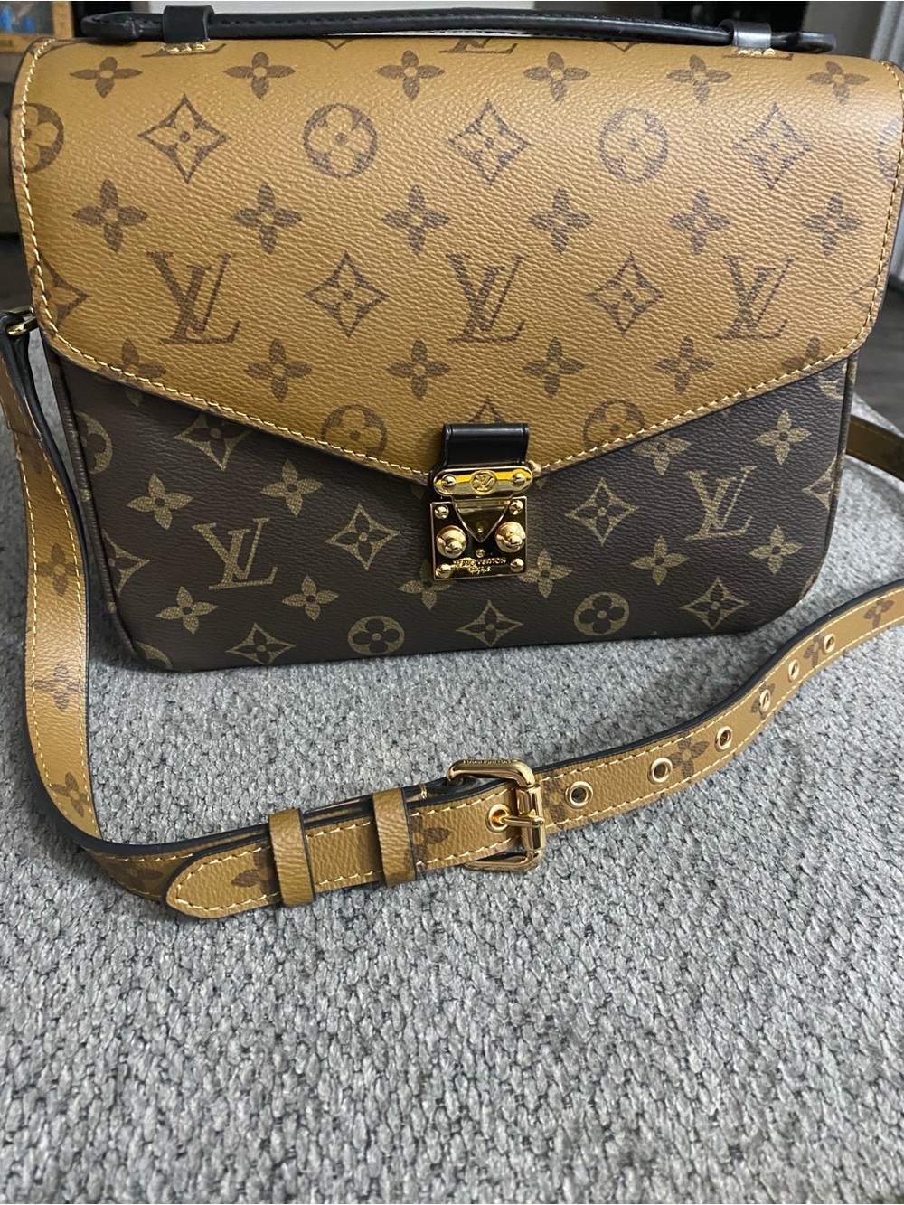 Louis Vuitton Two-Tone Monogram Crossbody in Brown and Tan